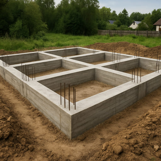 Ленточный фундамент усиленный 8×12